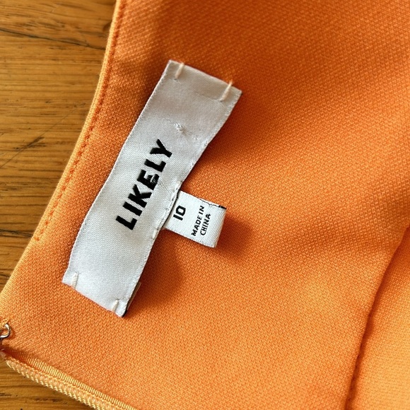 REVOLVE LIKELY Reyn Halter-Neck Dress Mandarin Orange Sun Size 10 - Picture 11 of 16